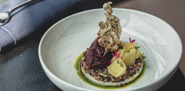 spiced-queensland-beetroot-with-quinoa-apple-tzatziki-and-wild-rice